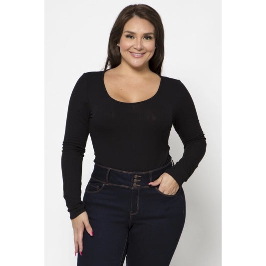 "Plus Size" Black Bodysuit